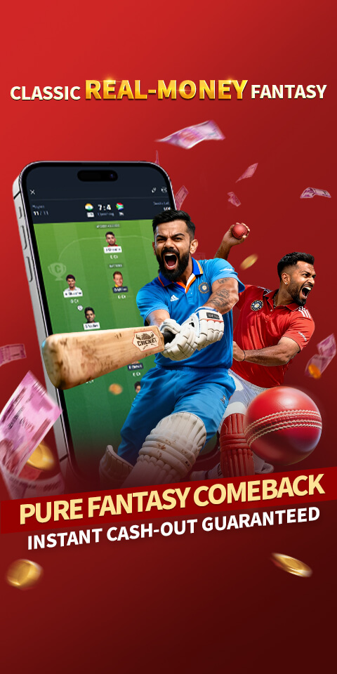 Phone showing a fantasy cricket lineup
