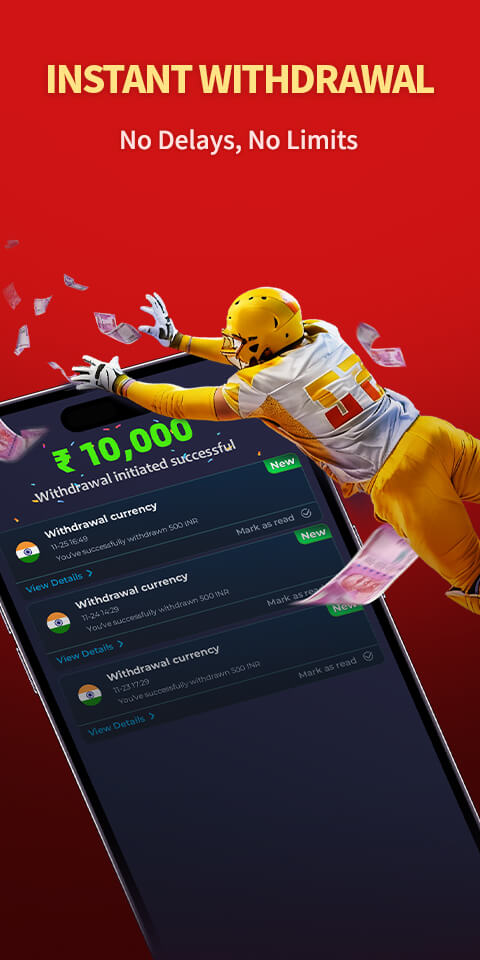 Phone showing a withdrawal screen